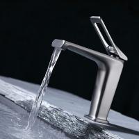 Matte Black Gold Grey Bathroom Basin Faucets Single Handle 1.2GPM