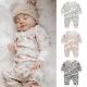 Stock Organic Cotton Baby Long Sleeve Romper Wholesale Newborn Baby Clothes Infant Bodysuit With Printing