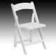 Wedding chair, white wood folding chair, garden chair