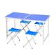 Metal 120cm Length Foldable Outdoor Table , Foldable Bistro Set SGS Approval