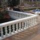 BLVE White Marble Baluster Handrail Natural Stone Carving Balcony Balustrade Railing Design Modern French Garden