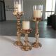 Wholesale chic iron laciness votive  set gold candle holder for wedding table centerpieces