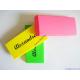fluorescence eraser,fluorescence color rubber eraser, gift promotional fluorescence eraser