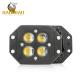 Square White Yellow 4 Beam Aluminum Universal LED Motorcycle Spot Lights