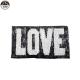 Love Letter Sequin Embroidery Patches Black / White Color Customized Size