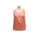U Neck Satin Tank Top Plus Size , Strappy Camisole Tops Back Collar With Triangle Lace