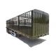Army Green CE Stake Semi Trailer 60T Livestock Transport  For Bulk Cargo