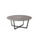 Rectangle Artistic Coffee Tables Tempered Glass Coffee Table Black Leg 940*940*55mm