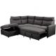 Multifunctional Fabric Sleeper Sofa , Foldable Convertible Couch Bed