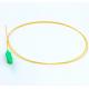 SC/APC SM simplex 0.9mm Fiber Optic Pigtail yellow color PVC outer cable jacket