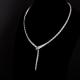 Sophisticated Style 18K White Gold Necklace  Serpenti Prong Etched Luxury Jewelry