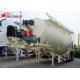 White Three Axles Carbon Steel Dry Bulk Truck Carriers Max Payload 80 Tons