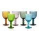 Fire Polishing Colored Crystal Wine Glasses 280ml Hand Made Wine Goblets