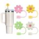 Silicone Flower Straw Toppers Reusable Covers And Caps For 9-10mm Straws Fits Stanley 30 & 40oz Stambler Stanley Cap Lid