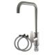 Stainless steel Body Deck Mounted tap cold and hot mixer Spring Silver kitchen faucet