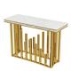 Stainless Steel Marble Table Top Marble Console Table For Corridor