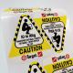 40 X 40mm Danger Warning Caution Labels BOPP Vinyl Waterproof Permanent Stickers