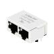 Amphenol 10118061-5005010LF Compatible LINK-PP LPJE102DNL Tab Down Without LED 1X2 Port Connector RJ45 without Integrated Magnetics