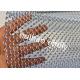 8x8mm Aperture Aluminum Metal Coil Mesh As Space Divider Curtain