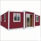 Mobile Living Container House with 2 Bedrooms and 1 Bathroom in Prefab Folding Design