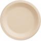 Plant Fiber Material Kraft Paper Plate Round Shape For Dinnerware