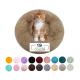 Round Plush Pet Anti Anxiety Fluffy Cat Bed Waterproof Bottom With Soft Blanket