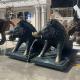 Bronze Life Size Boar Statues Fountains Metal Wild Pig Spitting Water Fountain Sculpture Decoration Garden
