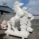 Large White Marble Horse Statue Stone Garden Animals Sculpture