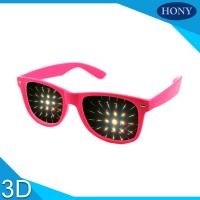 Customizd PVC 3D Fireworks Glasses With Optics Parameter Transmittance 90%