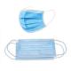 Folding Custom Medical Mask , Blue Disposable Mask With Aluminum Strip