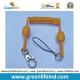 New Arrival Earthy Yellow Plastic Spring Coil Key Coil w/Thumb Trigger and Short String Loop