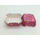 Cranberry Square Muffin Baking Cups , Pink Cupcake Wrappers High Temp Withstand