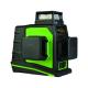 Cross 3D Green Beam Laser Portable Laser Level With Detector Lithium Battery