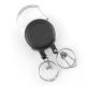 Deyi Badge Reel Carbon Fiber ID With Badge Strap And Key Ring