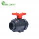 1/2 4 Inch UPVC PVC Plastic Chemical Industrial Union Ball Valve for Water Supply