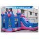 Lovely Indoor / Outdoor Princess Bounce House Inflatable With Slide For Little Kids