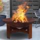 Customized Backyard Patio Heater Corten Steel Brazier Wood Burning Fire Bowl Pit