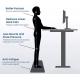 Black Metal Iron Office Standing Desk Electric Sit To Stand Table For Home Office