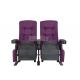 Commercial Steel Frame Public Theater Seating Purple Color With Rocker Back