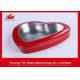 Red Color Metal Tinplate Tin Box Wedding Gift Packaging With Clear PVC Window On Top