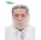 Disposable Light Weight Nonwoven Polypropylene Hood Head Cap White