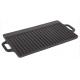 Two Handles Rectangular Cast Iron Griddle With Ridges 18x9.4x0.6inch