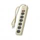 6 outlet Metal UL Power Strip and Extension Socket With 15A Circuit Breaker Surger Protector Reset Switch