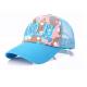 6 Panel Blue Mesh Baseball Caps Fashion Style Good Air Permeability For Outdoor Activities