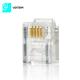 Transparent RJ11 connector 6P4C Telephone Cable Plugs with Gold plated