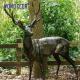 Outdoor garden decoration, life-size metal animal bronze deer statue