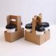 4 Cups Disposable Compostable Durable Drink Carrier for Hot or Cold Drinks To Go Coffee Cup Holder for Food Delivery Ser