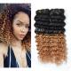 7A Grade Real Ombre Human Hair Extensions , Deep Wave Ombre Real Hair Extensions Two Tone