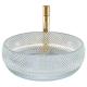12mm Thickness Crystal Clear Glass Vessel Basins For Office Art Deco Round Shape