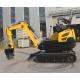 CE EPA Yellow Mini Excavator Machine 1.7 Ton Digger For Ramming